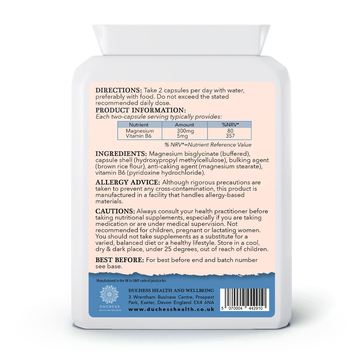 Magnesium with Vitamin B    -    Supports Muscle Relaxation and Improves Sleep