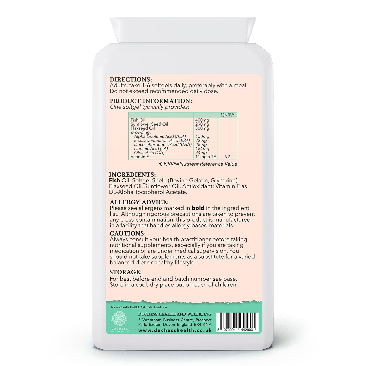 Omega 3,6 & 9      -         Boosts Brain, Heart and Joint Health