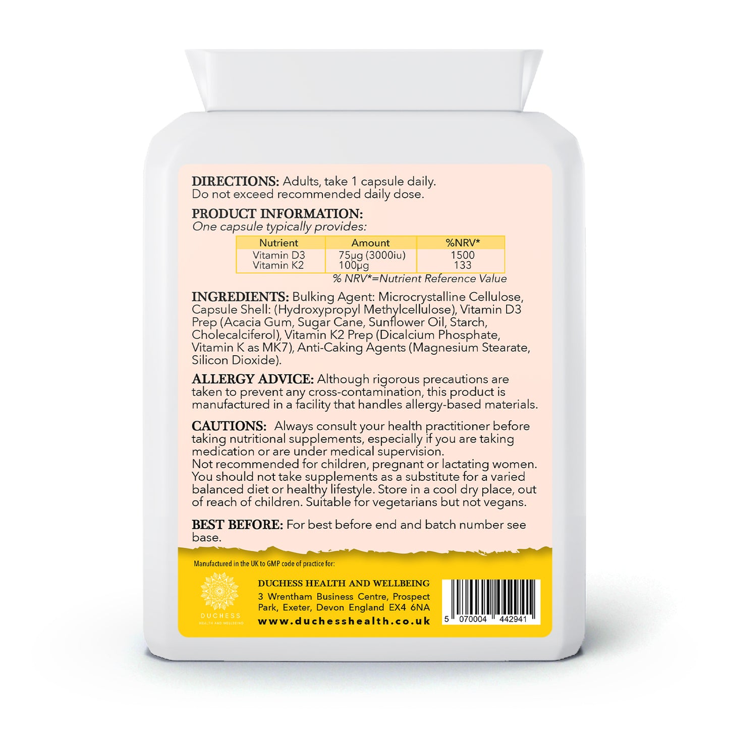 Vitamin D3 with K2    -    Maximum Immunity, Bone & Muscle Support