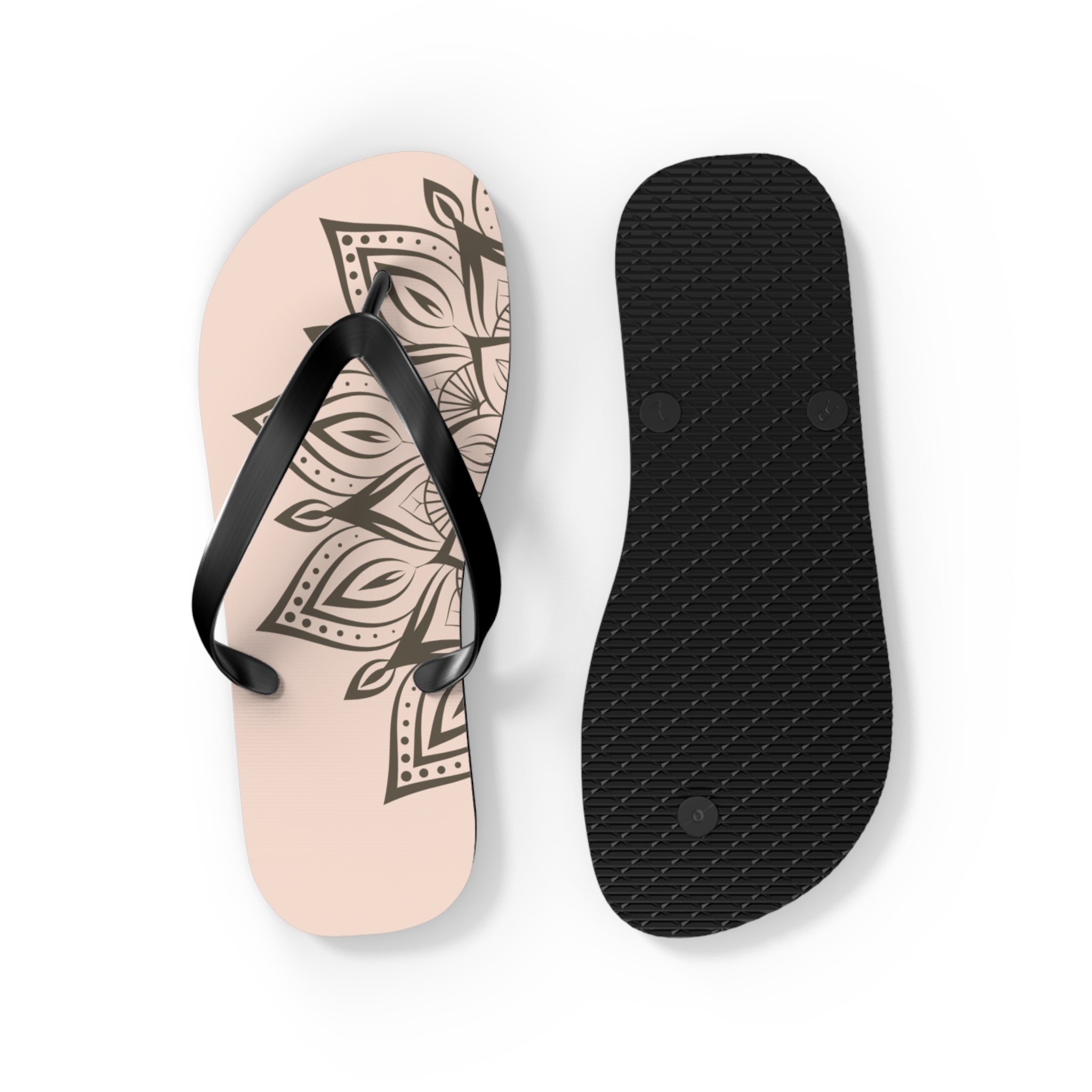 Boho Chic Flip Flops with Mandala Design - Perfect for Summer, Beach Days, and Vacation