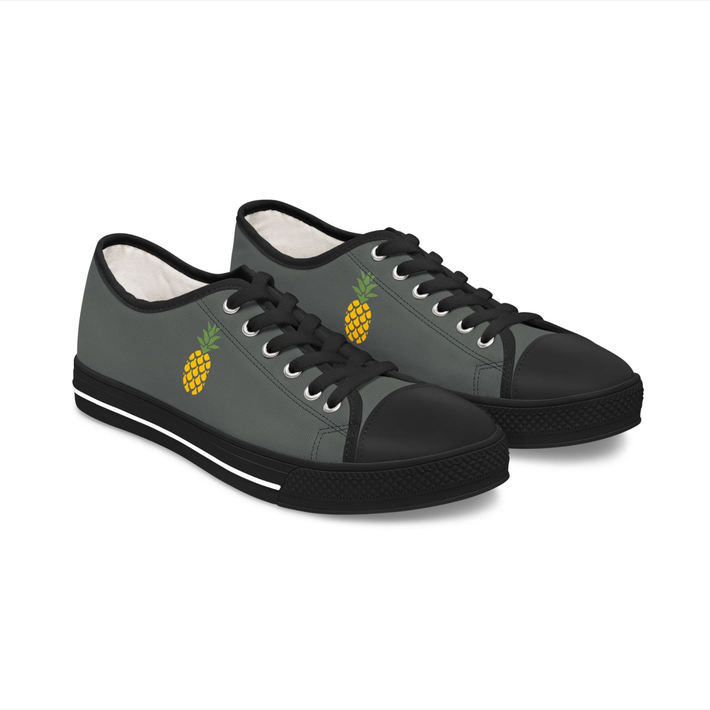 Pineapple Print Low Top Sneakers