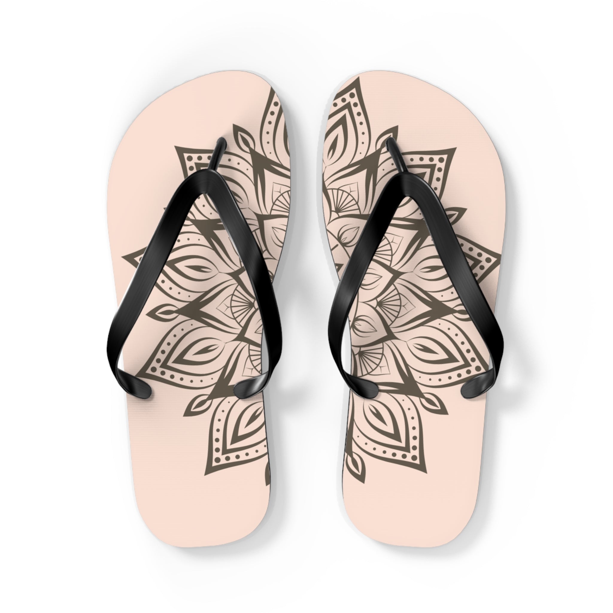 Boho Chic Flip Flops with Mandala Design - Perfect for Summer, Beach Days, and Vacation