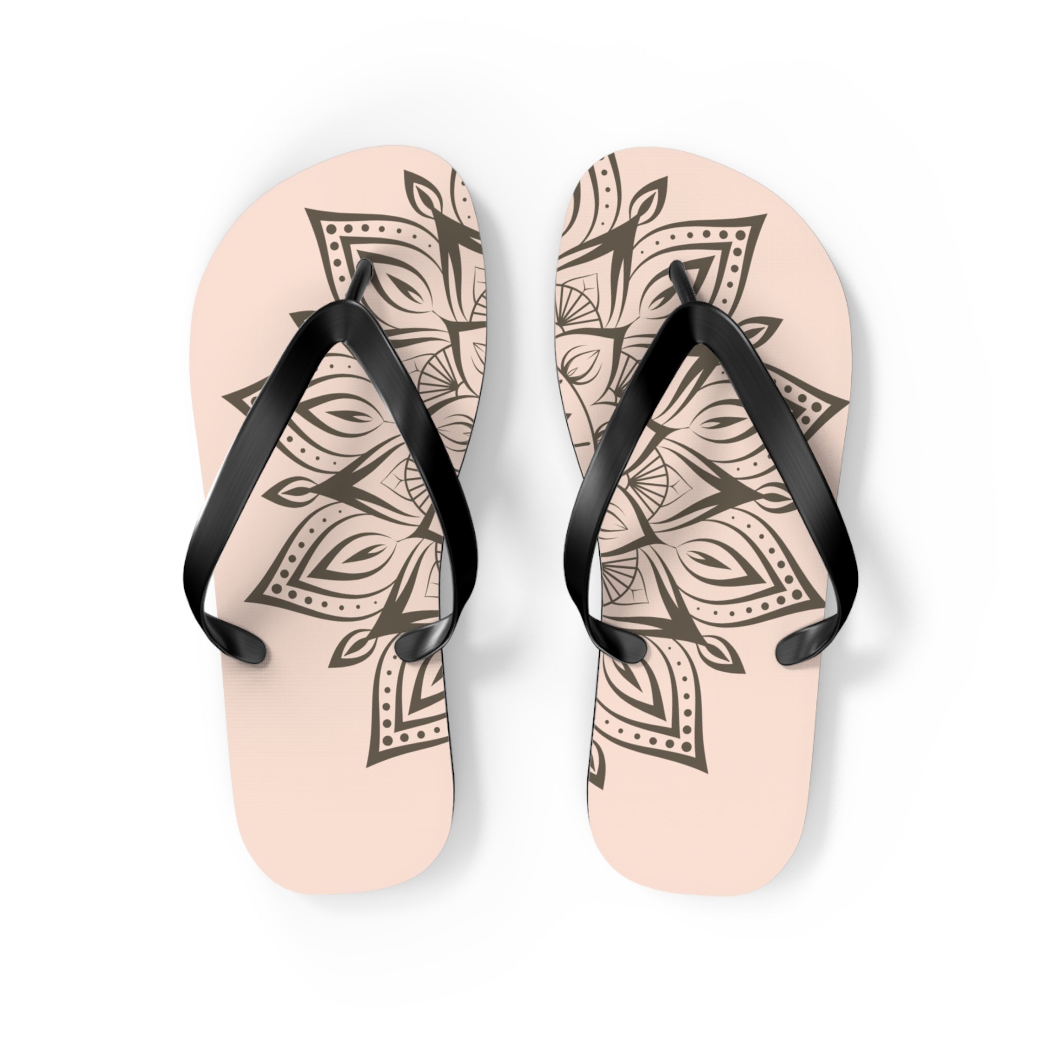 Boho Chic Flip Flops with Mandala Design - Perfect for Summer, Beach Days, and Vacation