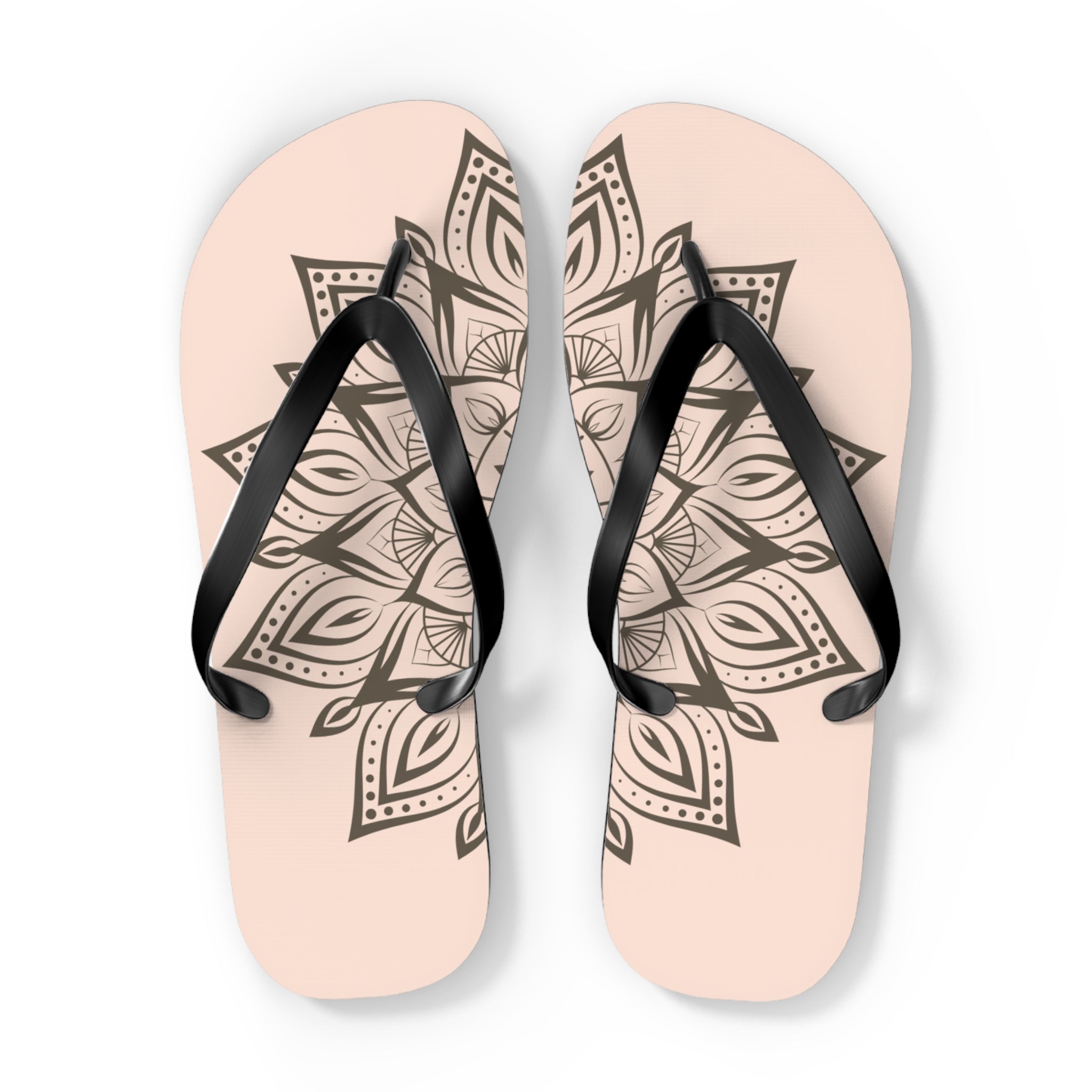 Boho Chic Flip Flops with Mandala Design - Perfect for Summer, Beach Days, and Vacation